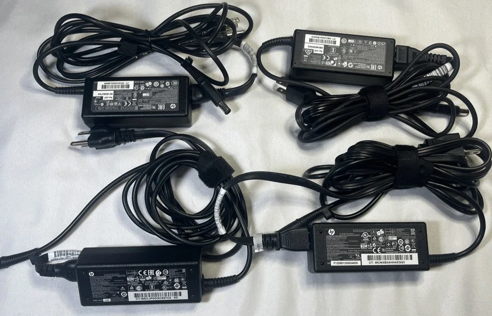 LOT OF 4* Genuine HP 65W Laptop Power Supply Adapter 19.5V 3.33A Big Tip 7.4mm